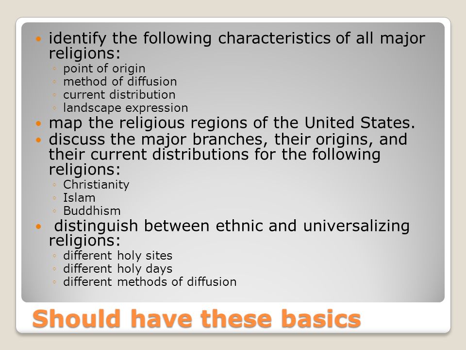 The religion in the united states and the principles of the christianity